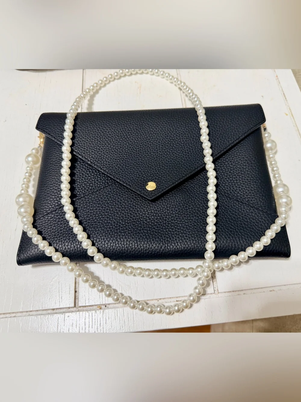 Set of Bag Chains - Pearl Beaded and  Gold Floral Chain